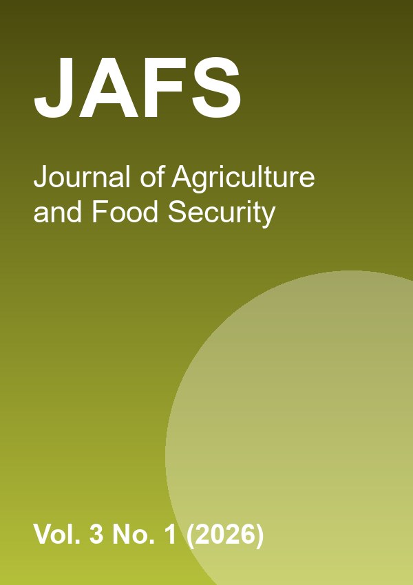 Cover of Journal of Agriculture and Food Security Vol. 3 No. 1
